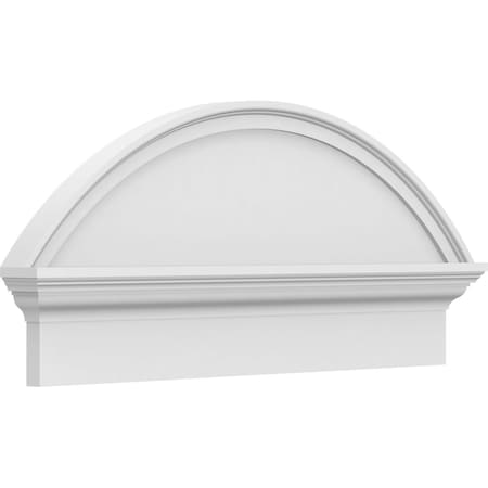 Segment Arch Smooth Architectural Grade PVC Combination Pediment, 32W X 14-7/8H X 2-3/4P